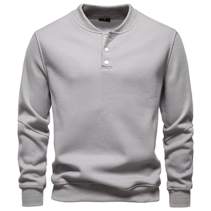 🧥 New Fleece-Lined Men’s Round Neck Sweatshirt – Warm Casual Autumn & Winter Pullover