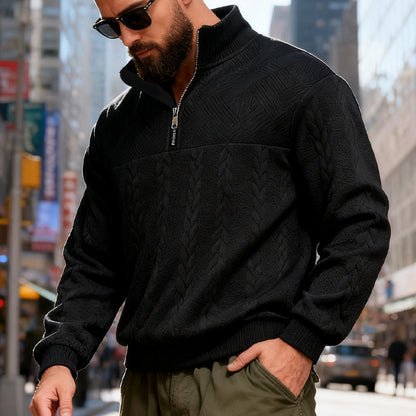 Casual Loose Zip-Up Hooded Long Sleeve Stand Collar Sweatshirt Jacket