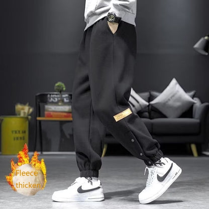 👖 Autumn & Winter Velvet Padded Casual Pants – Warm Soft Lined Everyday Trousers